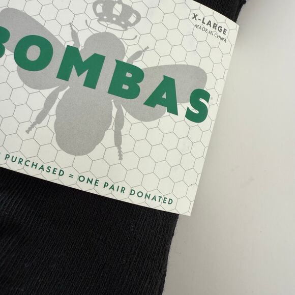 Bombas Socks Mid-Weight Crew Size XL Black (4 Pairs) - Picture 2 of 4